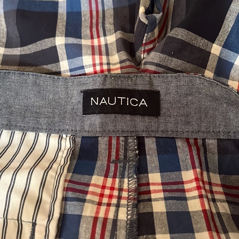 𝅺NAUTICA Blue Plaid Shorts Boy Size 12 - Picture 10 of 10